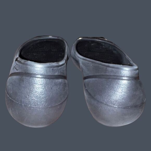 Women’s Black Crocs Cap Toe Shiny Flats Size 8 - Picture 4 of 6